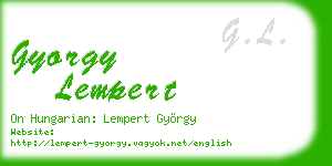 gyorgy lempert business card